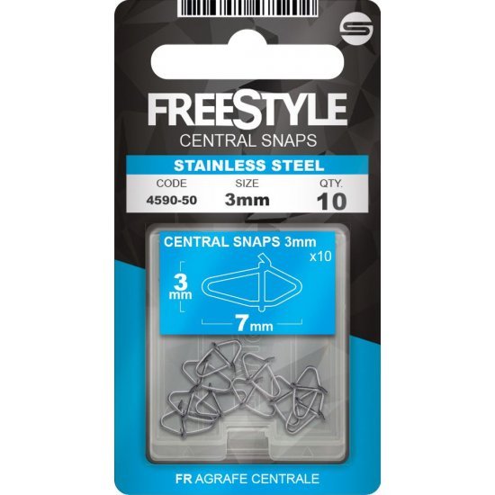 Spro FreeStyle RELOAD STAINLESS CENTRAL SNAP 3.5MM 10 PIECES