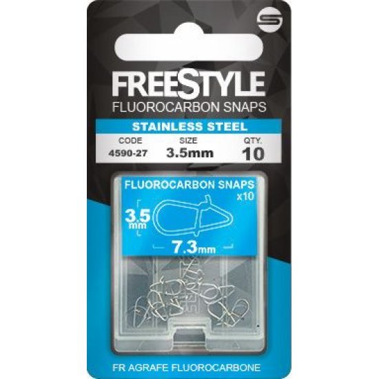 Spro FreeStyle RELOAD STAINLESS FLUOROCARBON SNAP 4.5MM