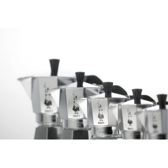 Bialetti Octagonal Espresso Cups, Set of 4, white / silver