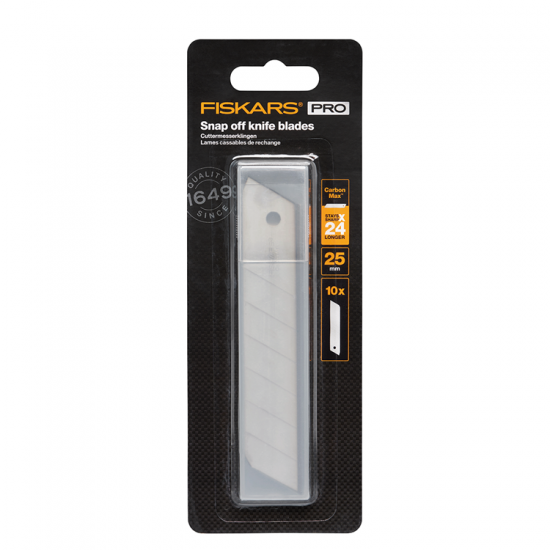Fiskars CarbonMax Pro Spare Blade 25mm Snap-Off Blade 10 Pieces