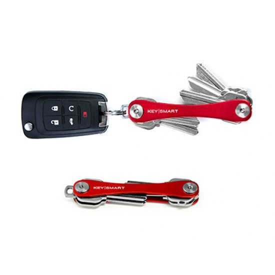 KeySmart Compact Keyholder Red Clam