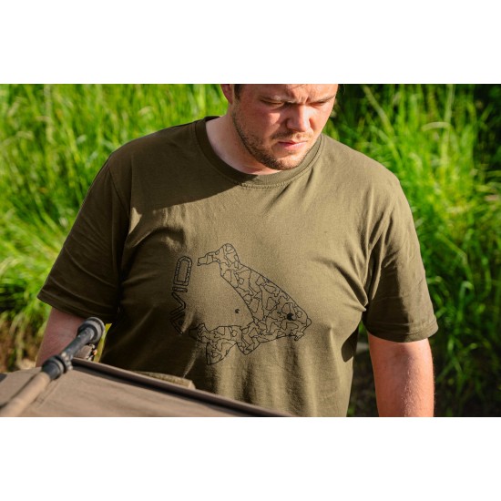 Avid Carp Icon T-Shirt Khaki