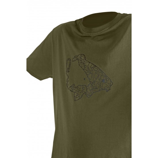 Avid Carp Icon T-Shirt Khaki