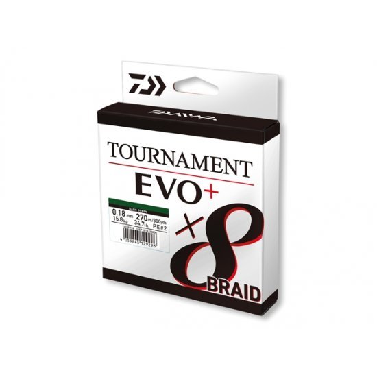 Daiwa Tournament X8 Braid EVO+ Dark Green 0.10mm 135m