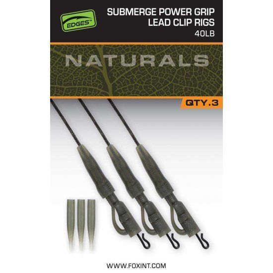 Fox Edges Naturals Sub Power Grip Lead Clip 40lb - Fox Edges Naturals Sub  Power Grip Lead Clip 40lb