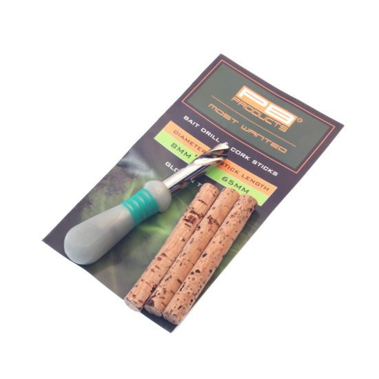 PB Products Bait Drill 8mm and Cork Sticks 3pcs