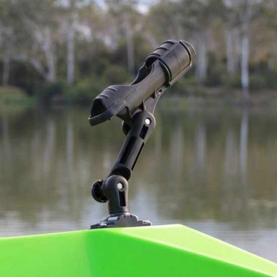 Boat Fishing Pole Holder, Both The Base and The Bracket Have Gear Snaps  Kayak Fishing Pole Holder The Retaining Can Be Adjusted Up and Down for  Fishing : : Bags, Wallets and