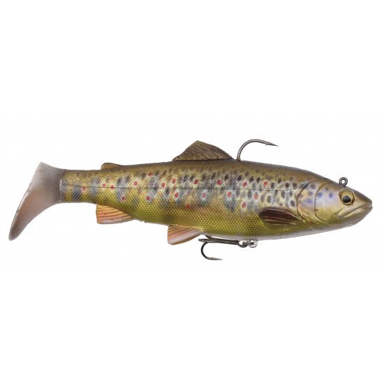 Savage Gear 4D Trout Rattle Shad 12.5cm 35g Medium Sink Dark Brown Trout