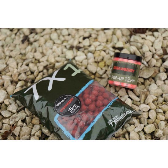 Shimano Tribal TX1 Strawberry Boilies 15mm 1kg