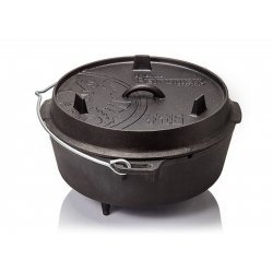 XXL Dutch Oven Pot, Cast Iron Saucepan, 7.6L Liter Pot, Roaster with Lid  Lifter, Lid with Feet, BBQ Outdoor Fire Kettle - AliExpress