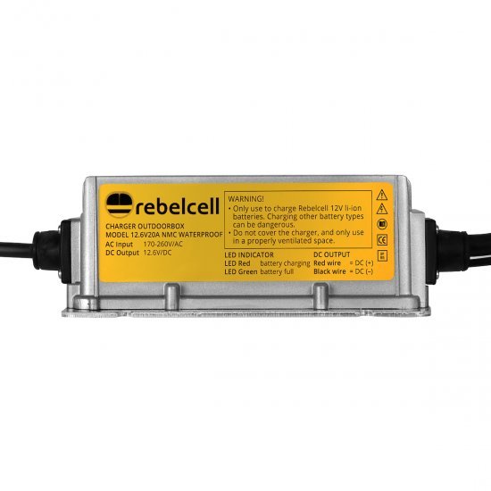 Rebelcell Outdoorbox Battery Charger 12.6V20A Li-ion Waterproof