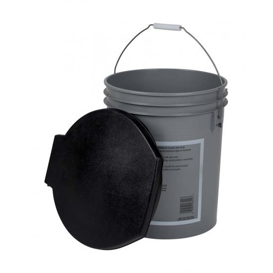 Reliance Toilet Bucket Luggable Loo 19 Liter Black Gray