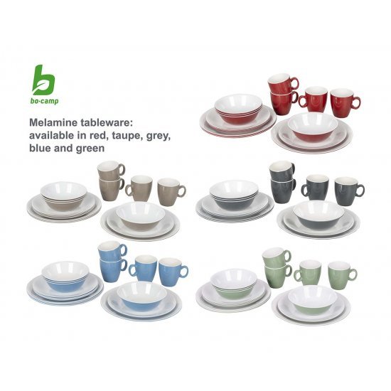 Bo-Camp Tableware 16 Pieces Twotone Red