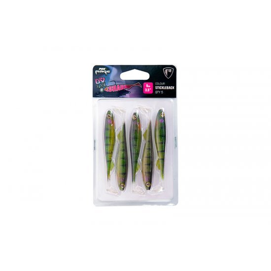 Fox Rage Slick Shad Ultra UV Stickleback 9cm 5 Pieces