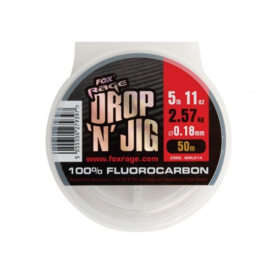 Fox Rage Drop & Jig Fluorocarbon 0.25mm 50m